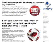 Tablet Screenshot of londonfootballacademy.co.uk